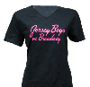 Jersey Boys the Broadway Musical - On Broadway Ladies Black Vee Neck T-Shirt 